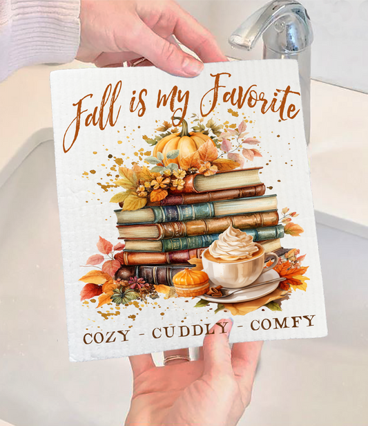 Fall is My Favorite Cozy Cuddly Swedish Dishcloth (Set of 2)