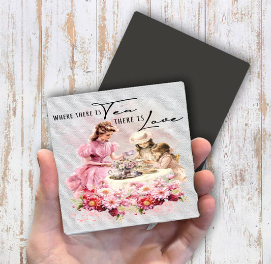 Victorian Mother Daughter Tea Magnet Fridge - Sets of 2