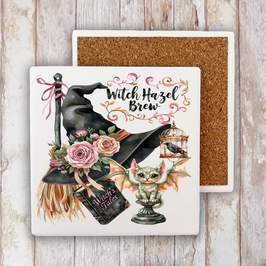 Halloween Witch Hazel Brew Stone Coaster (Set of 2)