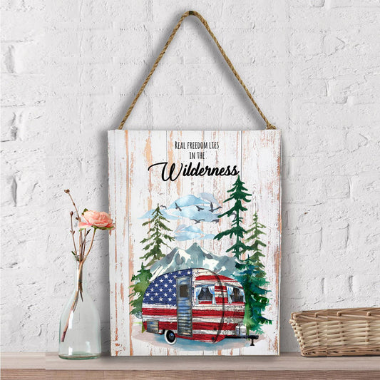 Real Freedom in Wilderness Patriotic Wall Decor