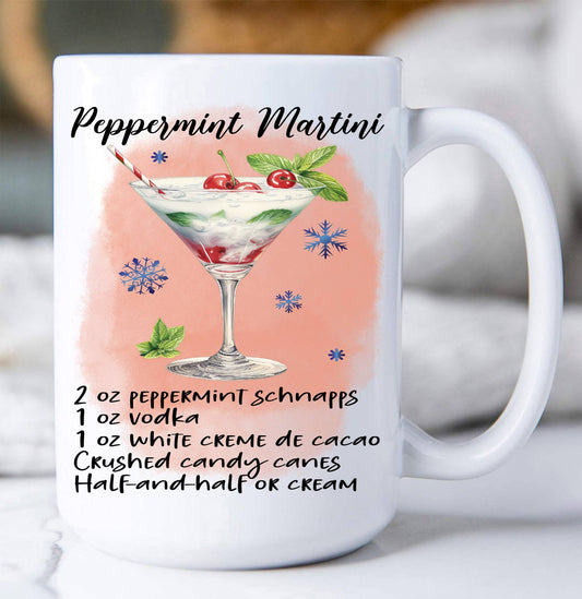 Christmas Cocktail Peppermint Martini Coffee Mug