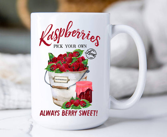 Country Farm Rasberry Fruit  Coffee Mugs