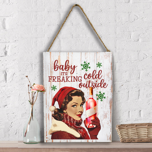 Christmas Funny Baby its Cold Outside Wall Decor