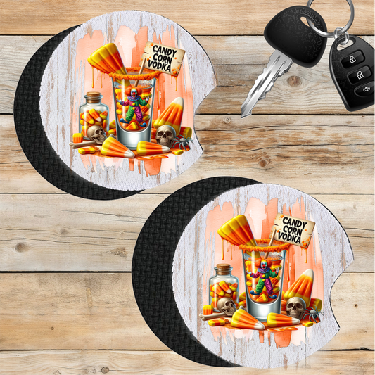 Car Coaster Halloween Candy Corn Vodka