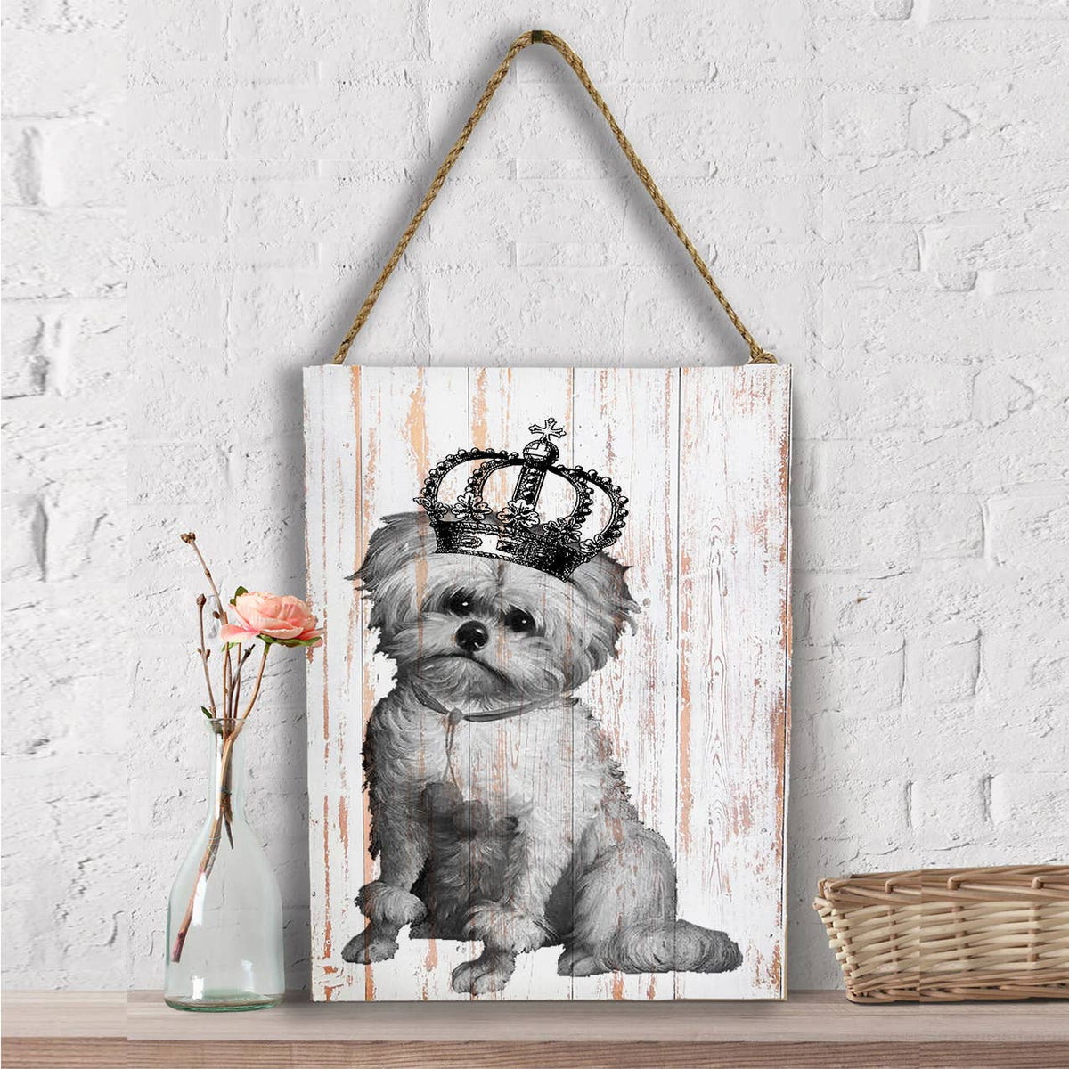 Maltese Dog Crown, Wall Decor