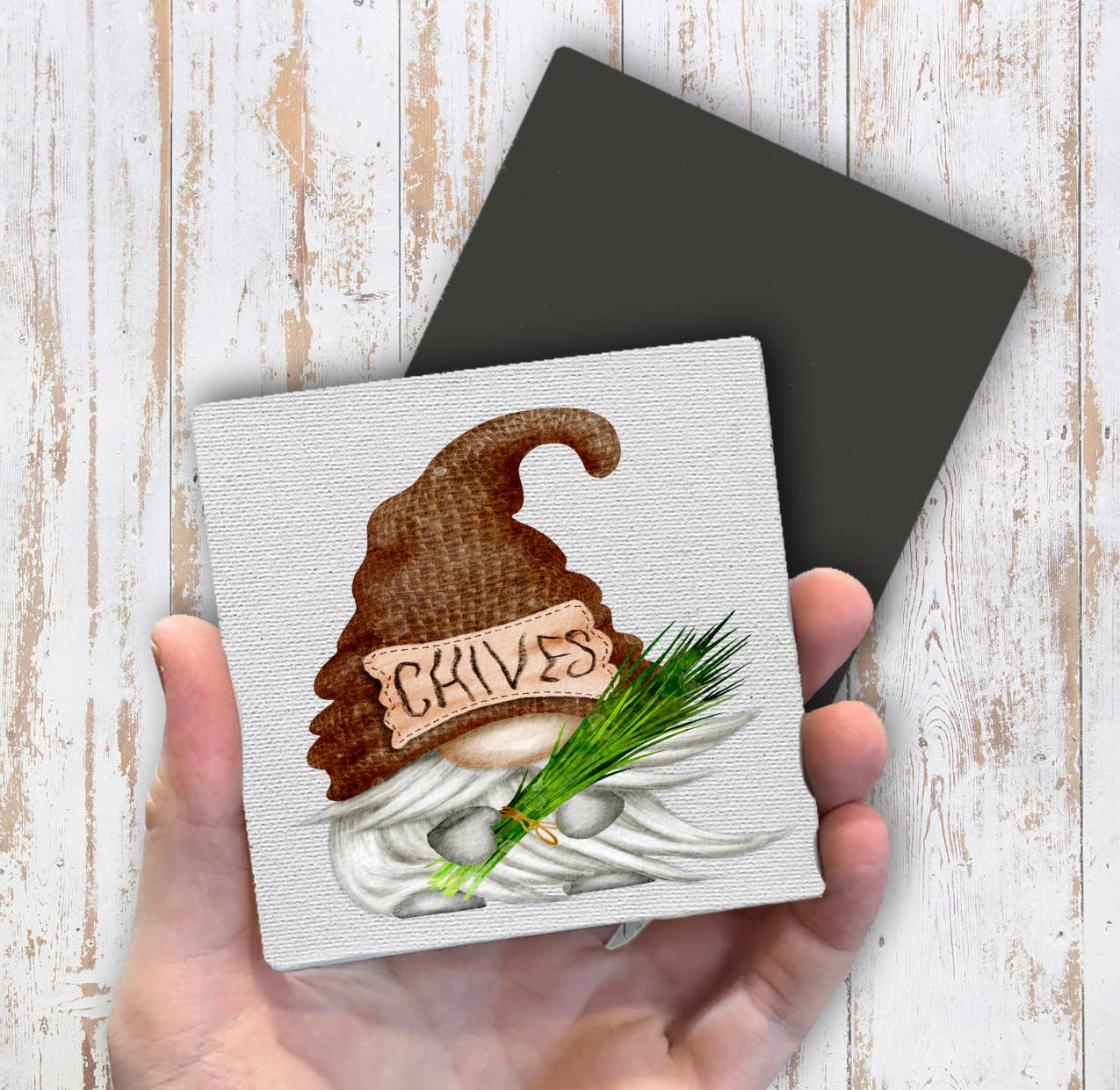 Gnome Herbs Chives Magnet Fridge - Sets of 2