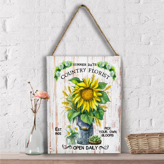Country Florist Summer Sunflower  Wall Decor