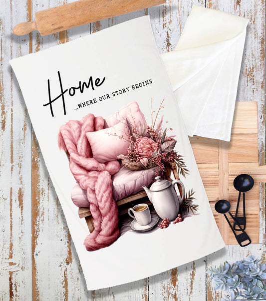 Home where our story begins Terry Cloth Towel