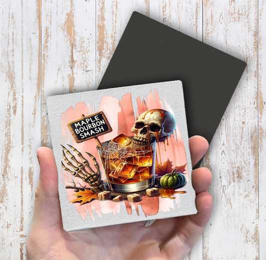 Halloween Maple Bourbon Smash Magnet Fridge (Set of 2)