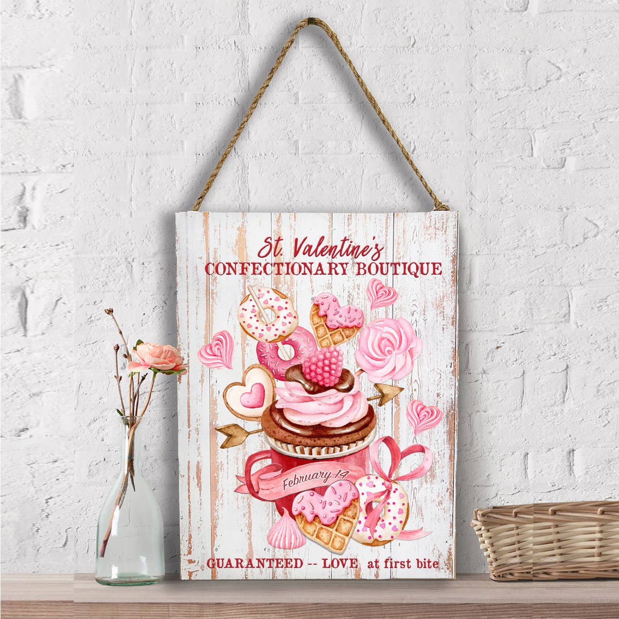 Valentine Cookies Cakes Bakery  Wall Decor
