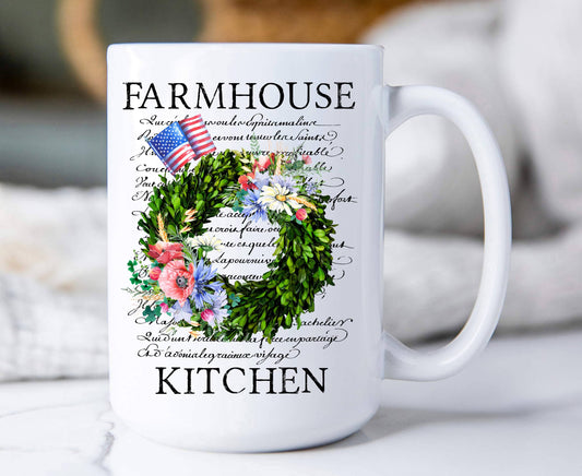 4th of July Patriotic Farmhouse  Coffee Mugs