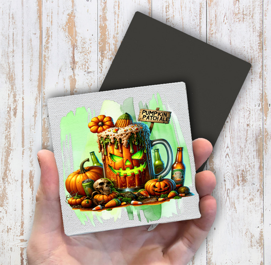 Halloween Pumpkin Patch Ale Magnet Fridge (Set of 2)