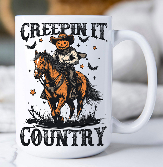 Halloween Creepin it Country Coffee Mug