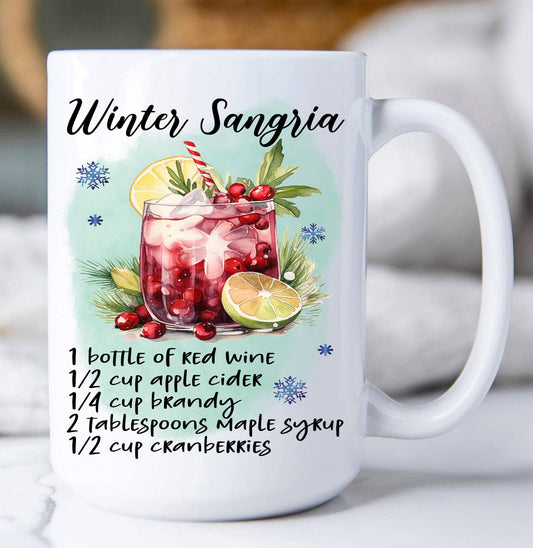 Christmas Cocktail Winter Sangria Recipe Coffee Mug