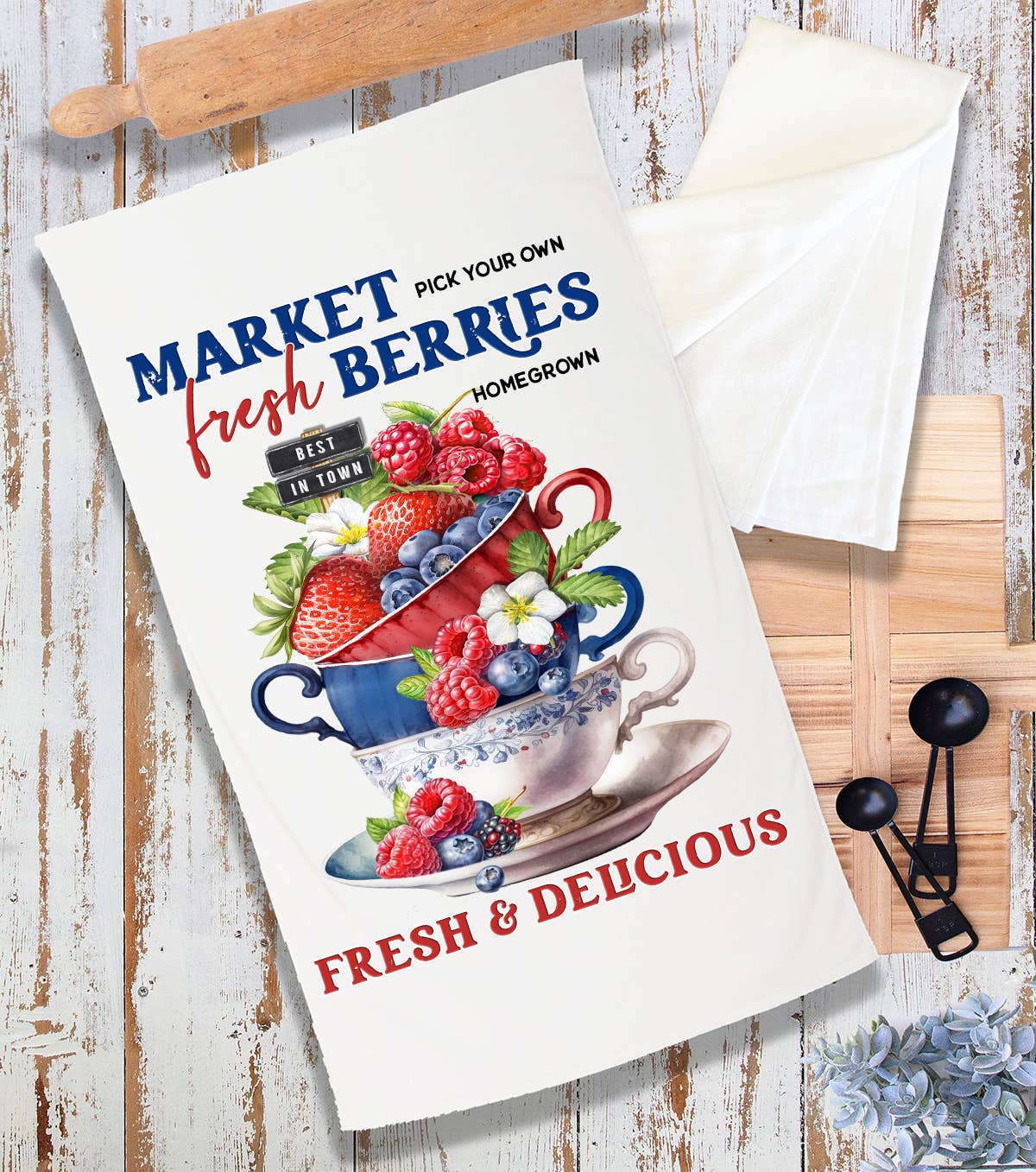 Farmers Market Fresh Berries Terry Cloth Towel