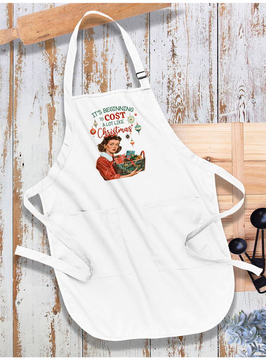 Beginning to cost like Christmas Apron