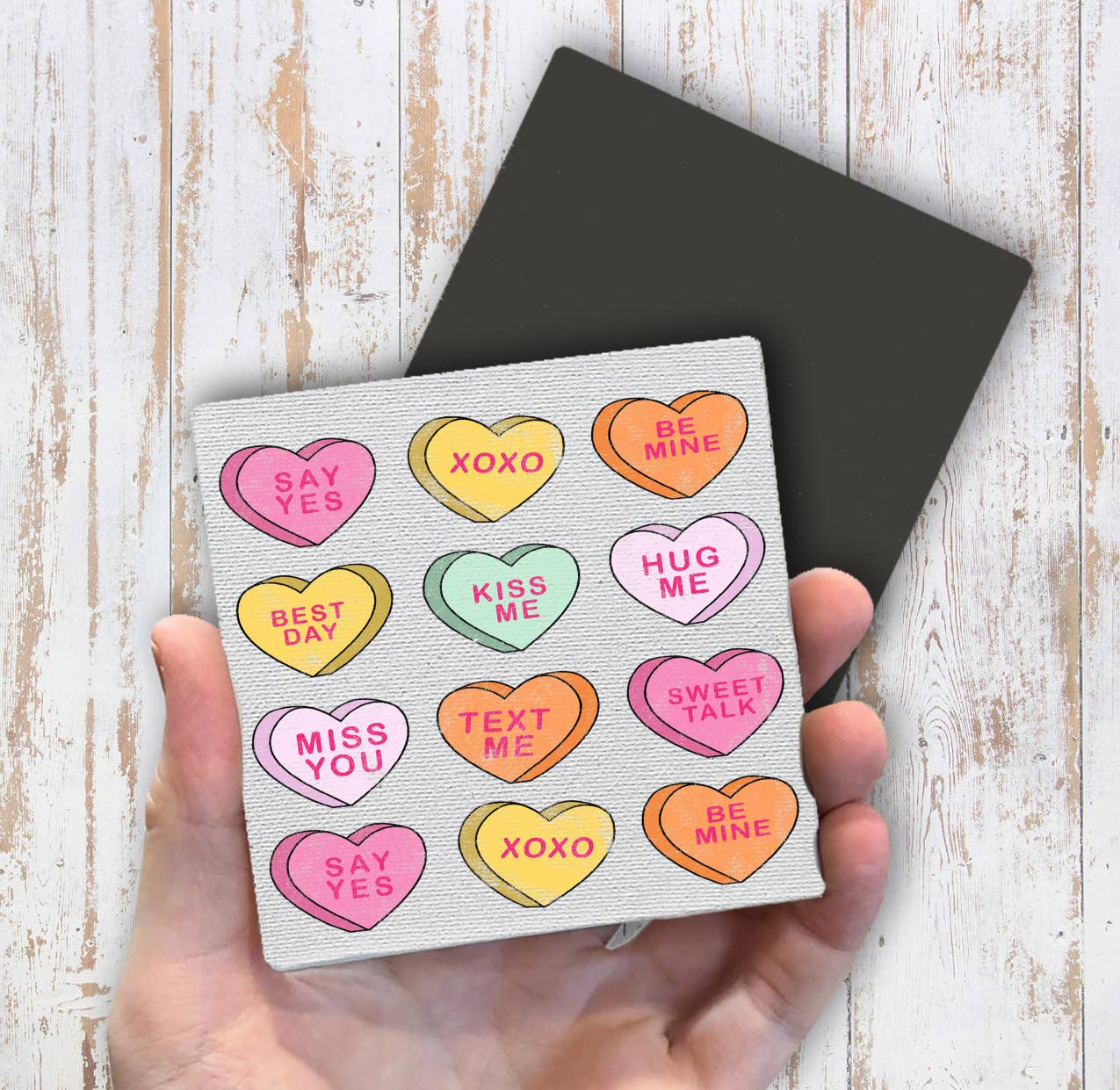 Candy Hearts Messages Valentine Magnet Fridge - Sets of 2