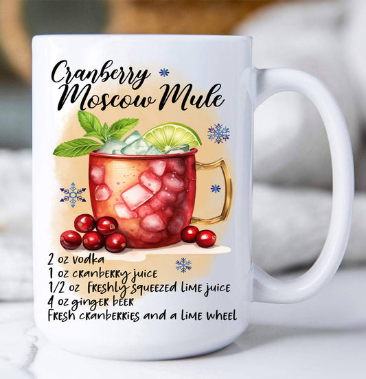 Christmas Cocktail Cranberry Moscow Mule Coffee Mug