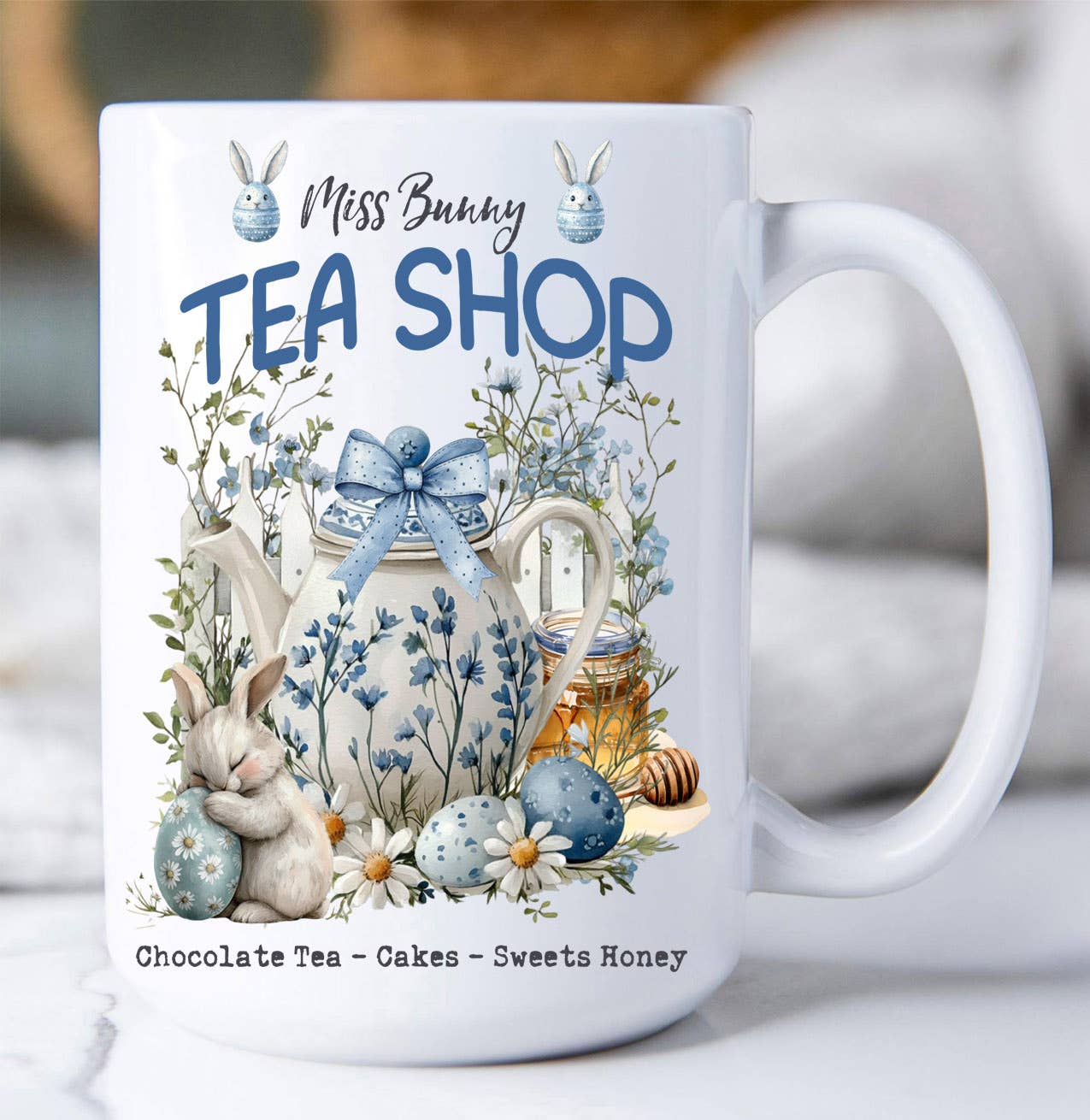 Easter Miss Bunny Tea Shop Coffee Mug