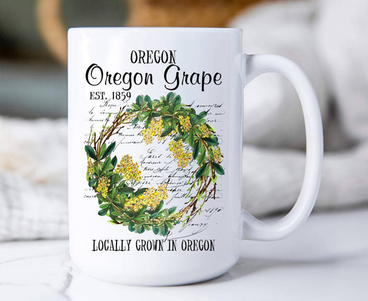 Oregon Grape State Flower Souvenir Coffee Mug