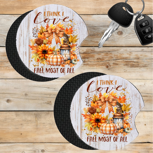 Car Coaster  I Think I Love Fall The Most