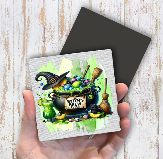 Halloween Witch's Brew Punch Magnet Fridge (Set of 2)