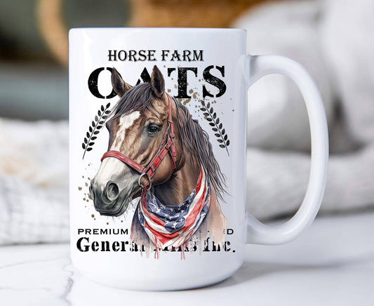 Horse Farm Oats Farmhouse 15 oz Coffee Mug