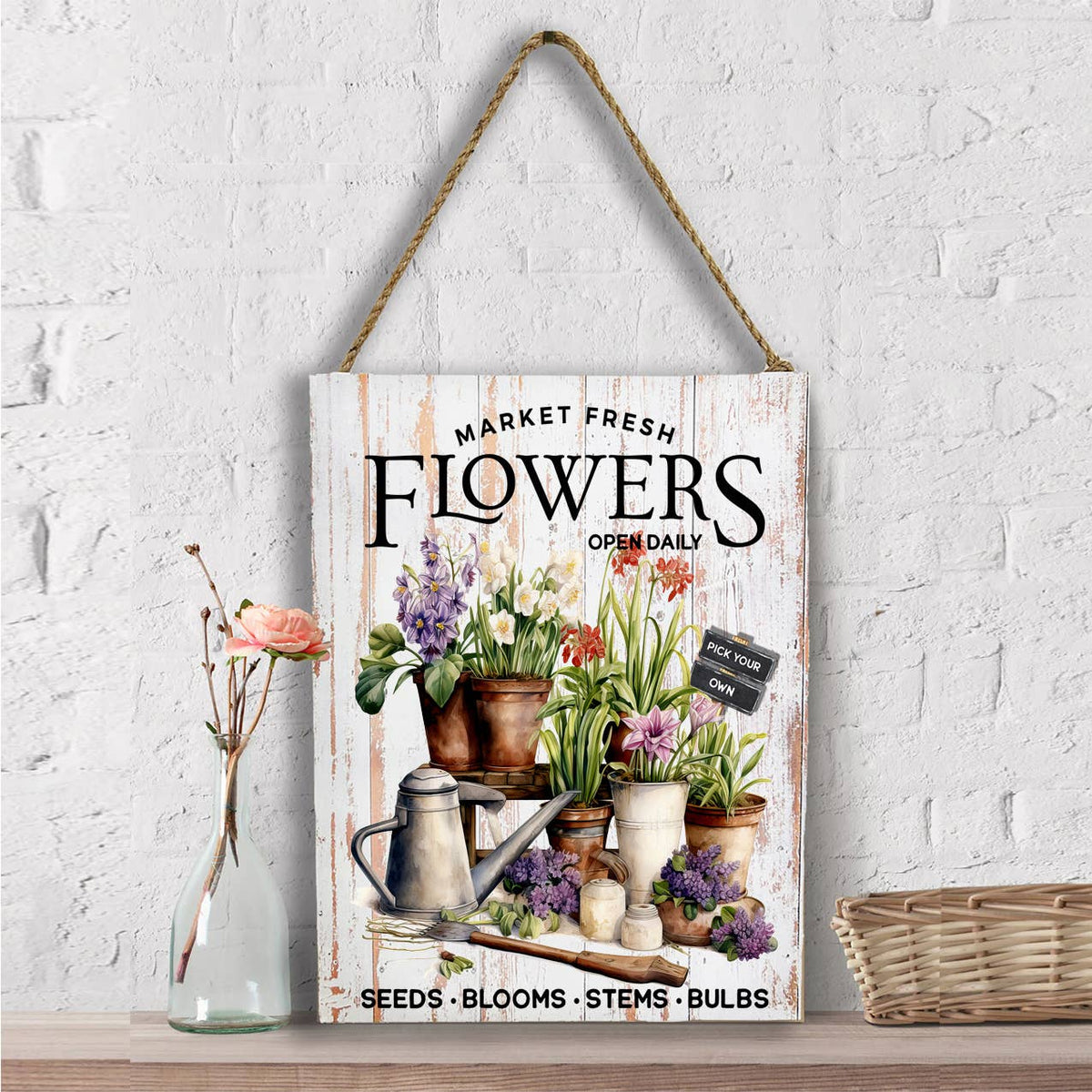 Market Fresh Garden Flowers Wall Decor