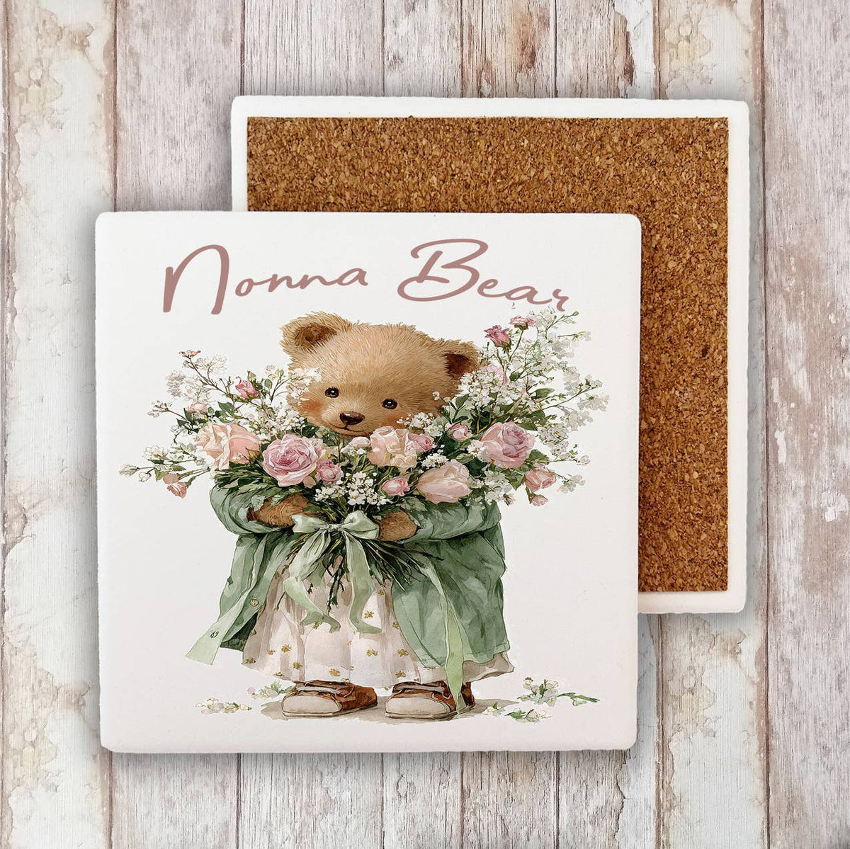 Mother's Day Nonna Bear Stone Coaster