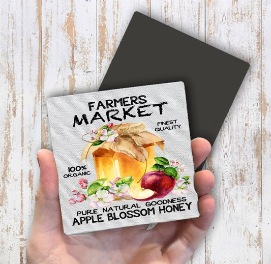 Farmers Market Pure Goodness Honey  Magnet Fridge - Sets of 2