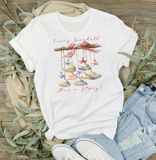 Every Seashell as a Story Beach  T-Shirt