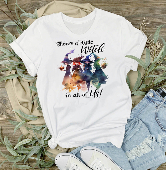 Halloween There's a Little Witch in Us T-Shirt
