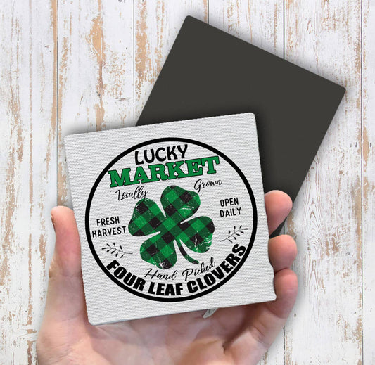 St Patricks Day Lucky Market Magnet Fridge - Sets of 2