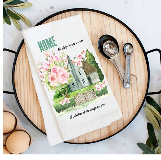Modern Farmhouse Home Our Story Tea Towel