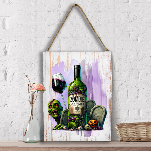 Halloween Zombie Zinfandel Wall Decor