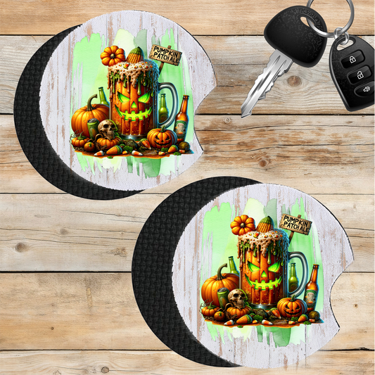 Car Coaster Halloween Pumpkin Patch Ale