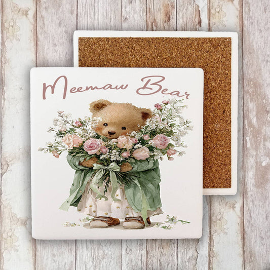 Mother's Day Meemaw BearStone Coaster