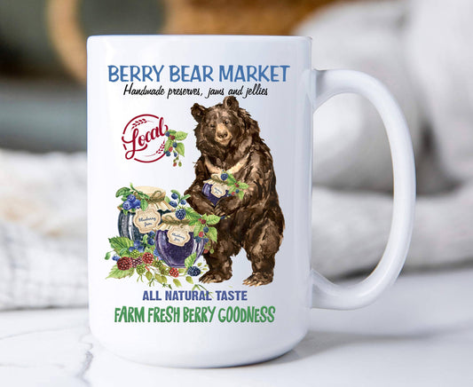 Berry bear Market Jams and Jellies  Coffee Mugs