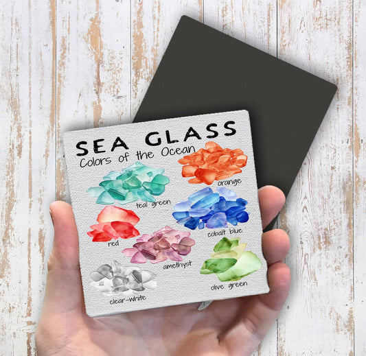 Coastal Beach Sea Glass Ocean Magnet Fridge - Sets of 2