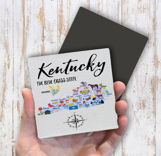 Kentucky State Map Souvenir Magnet Fridge - Sets of 2