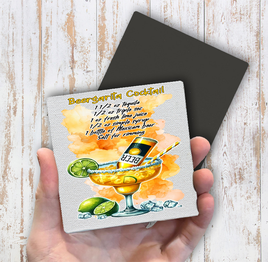 Summer Cocktail Beergarita Magnet Fridge (Set of 2)