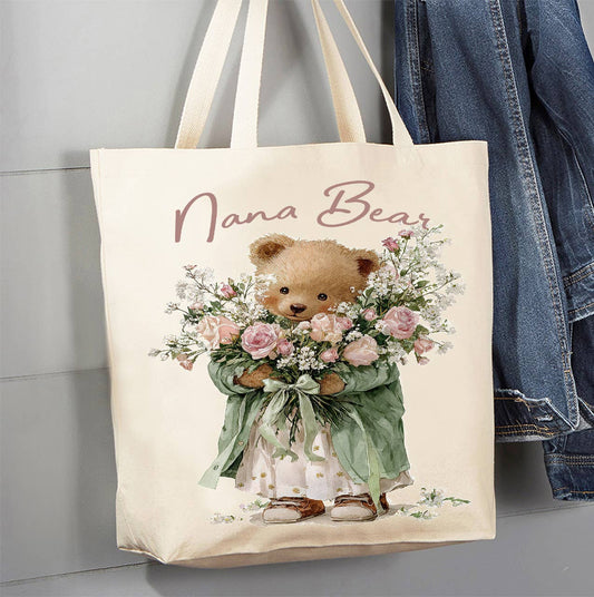 Mother's Day Nana Bear Canvas Tote Bag
