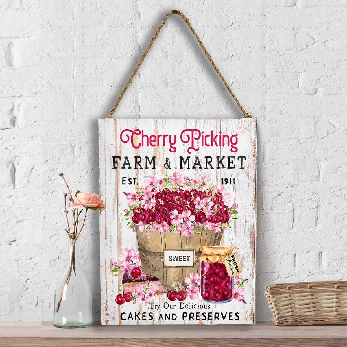 Farmer Market Sweet Cherries  Wall Decor