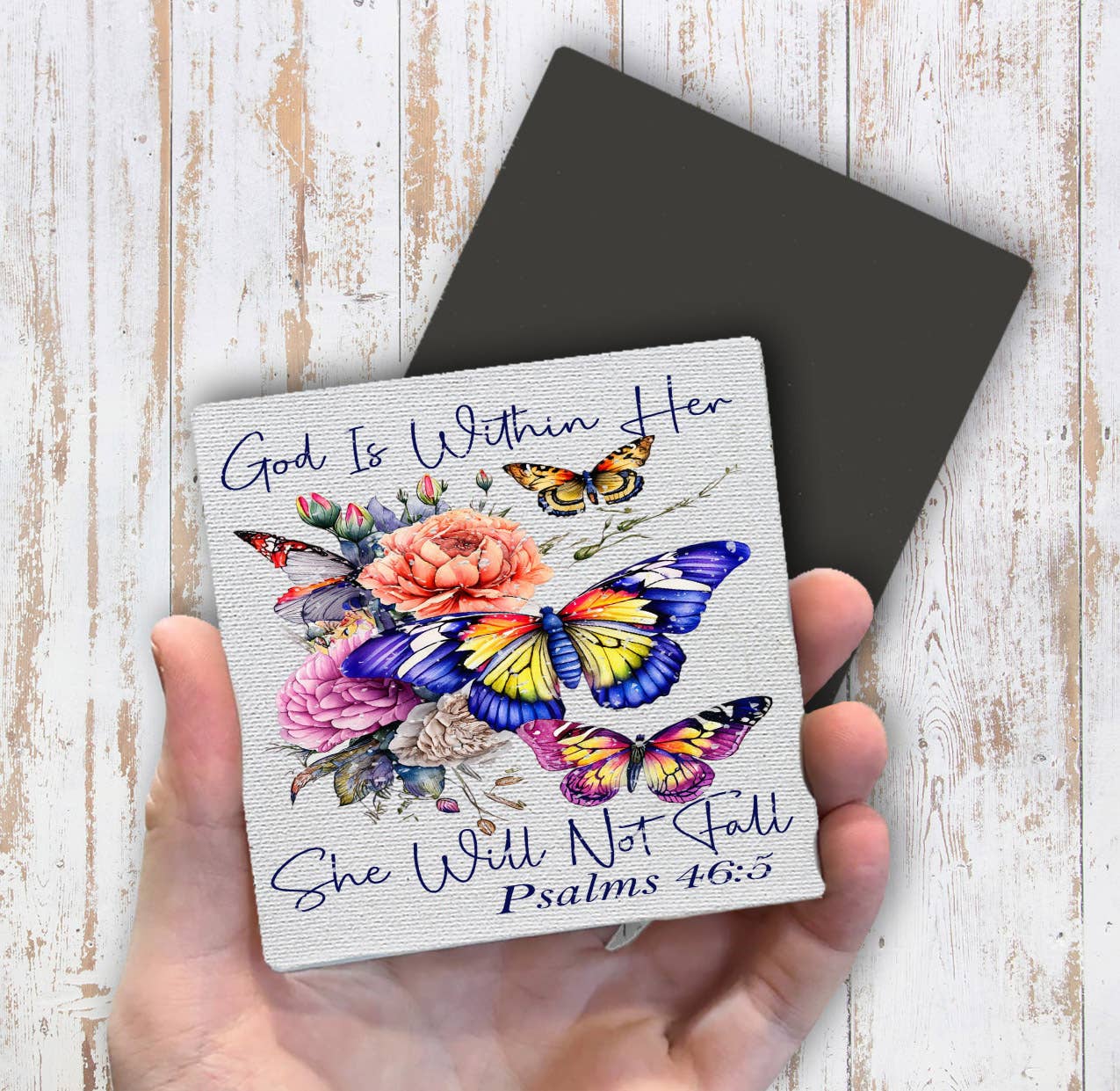 She Will Not Fall Butterfly Spiritual Magnet Fridge - Sets of 2