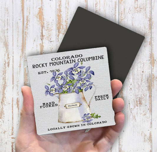 Colorado State Flower Columbine Magnet Fridge - Sets of 2