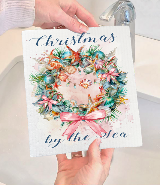 Coastal Christmas by the Sea Swedish Discloth (Set of 2)