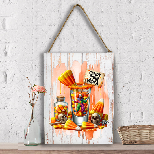 Halloween Candy Corn Vodka Wall Decor