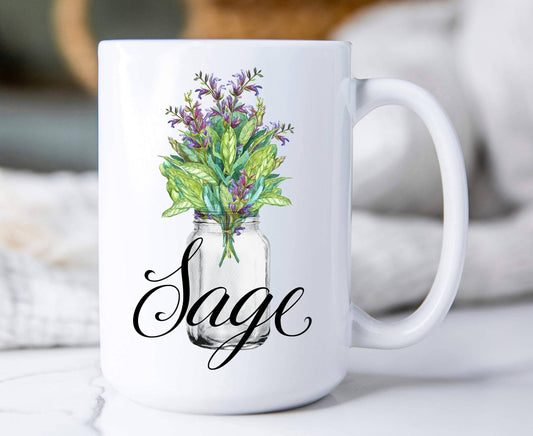 Farm Fresh Herbs Sage  Coffee Mug