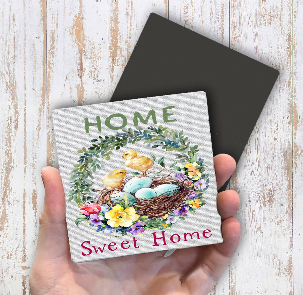 Easter Chicks Sweet Home Magnet Fridge - Sets of 2