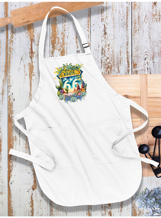 Route 66 Sign Succulents  Apron